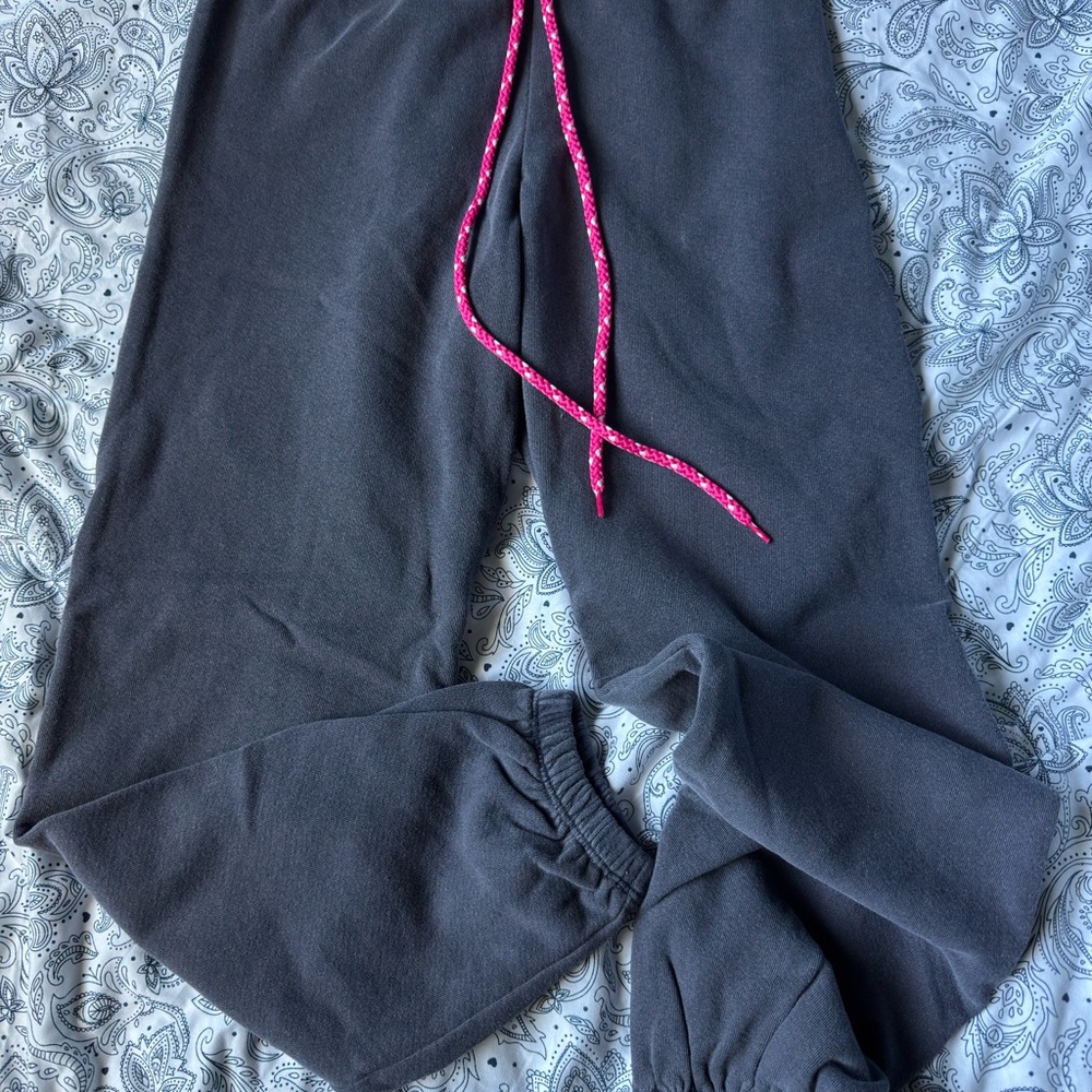 Revolve Sundry Vintage Wash Joggers/Sweatpants w/Pink Accent Drawstrings XS NWT
